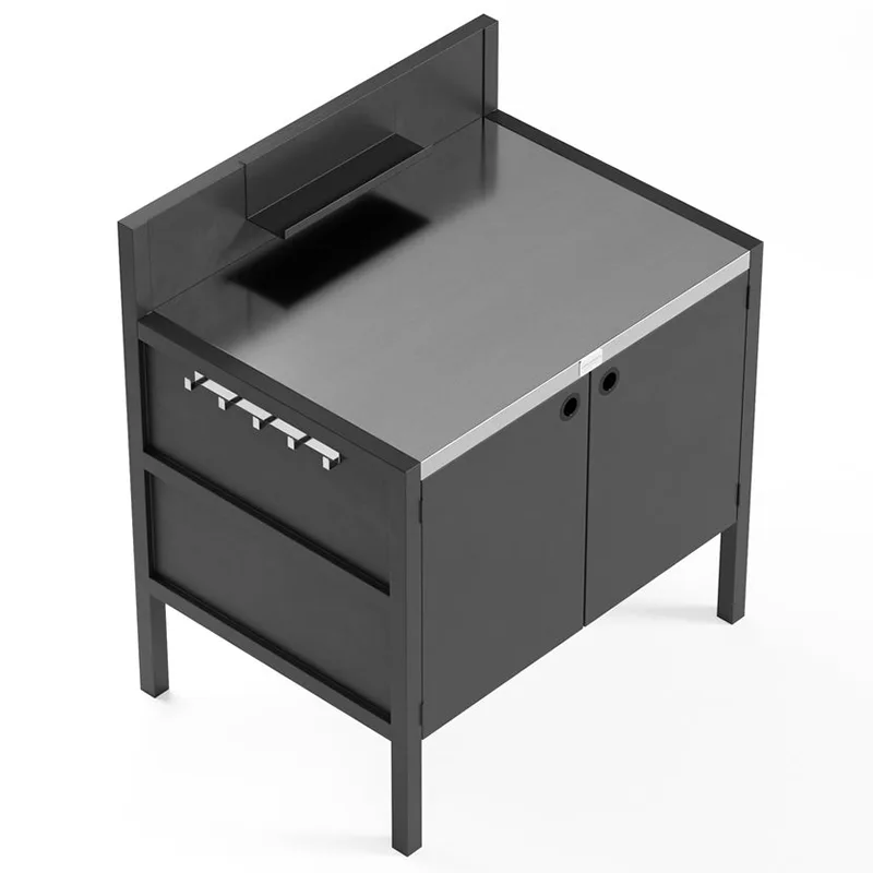 Екі есікті ашық ас үй шкафы