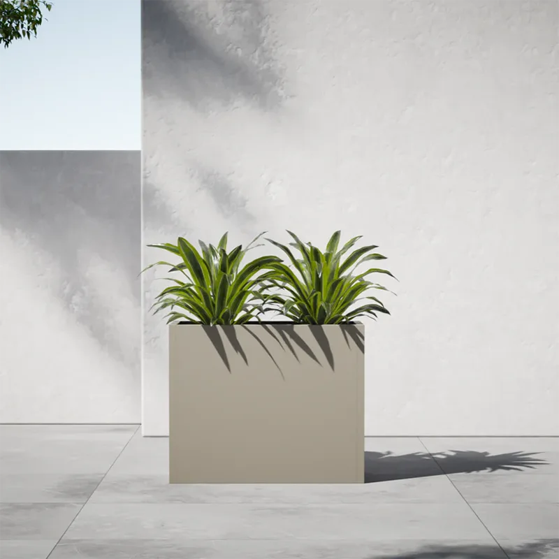 Rectangular Outdoor Planter with Drainage Holes