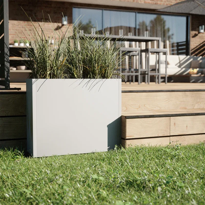 Rectangular Outdoor Planter with Drainage Holes Rectangular Outdoor Planter with Drainage Holes