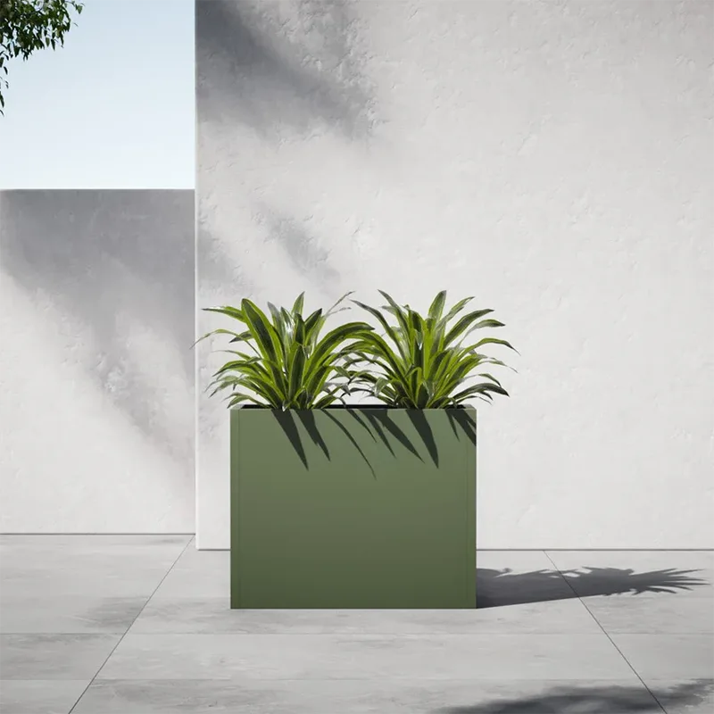 Rectangular Outdoor Planter with Drainage Holes Rectangular Outdoor Planter with Drainage Holes